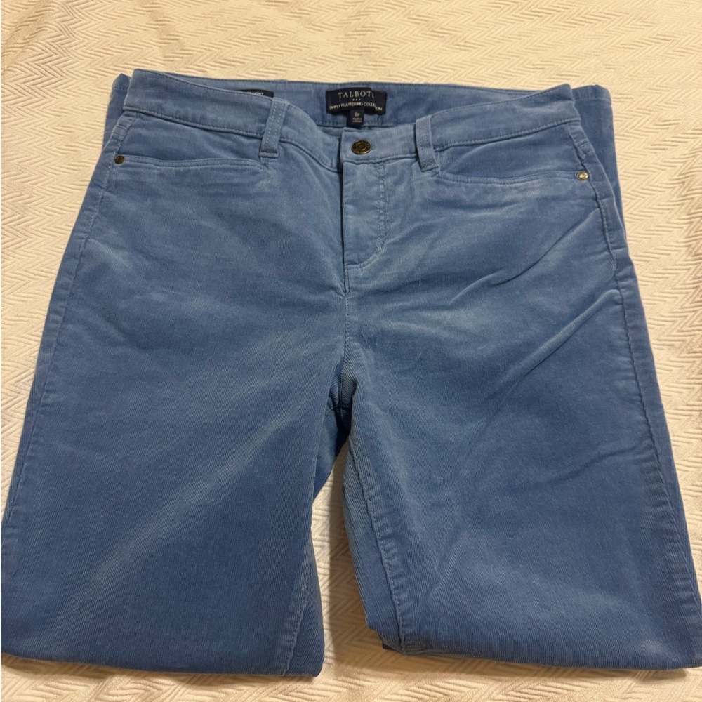 Talbots Cornflower blue straight corduroy pants